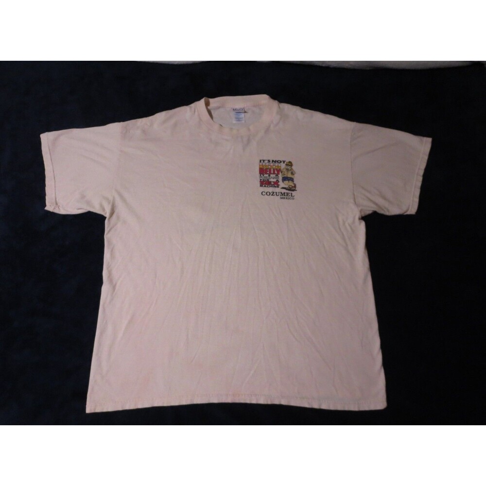 Beer Belly Sex Machine Cozumel Funny T-Shirt XL